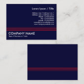 赤線 – ネイビーブルー 名刺 (正面/裏面)