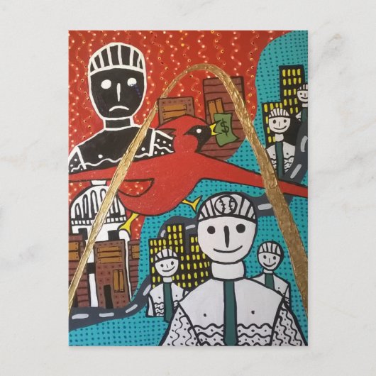 赤線、ブルーライン郵便はがき ポストカード (正面)