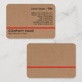 赤線 – 段ボール 名刺 (正面/裏面)