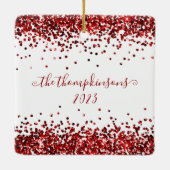 赤縁どグリッターは明るい名前 セラミックオーナメント (裏面)