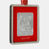 赤縁ど写真Joyeux Noel メタルオーナメント (右)