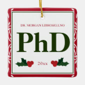 赤縁ど緑ホリー名年博士後期課程 セラミックオーナメント (正面)