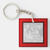 赤縁ど キーホルダー (正面)