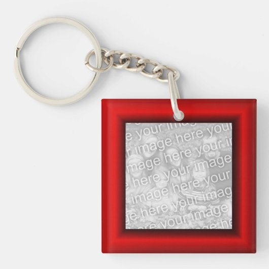 赤縁ど キーホルダー (正面)