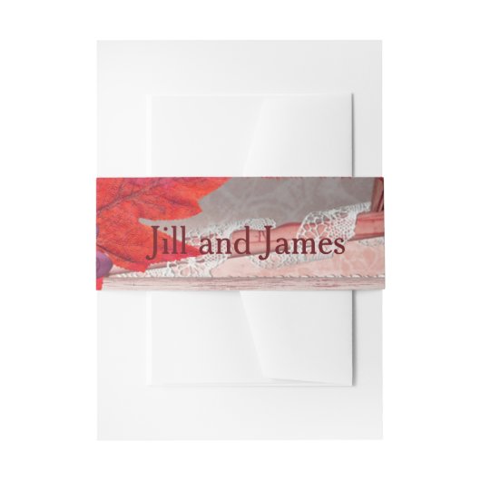 赤美しい結婚ズ 招待状ベリーバンド (正面例)