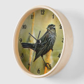 赤翼のブラックバード時計 壁時計 (傾斜)