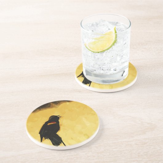 赤翼の黒鳥の歌う抽象芸術 コースター (側面)