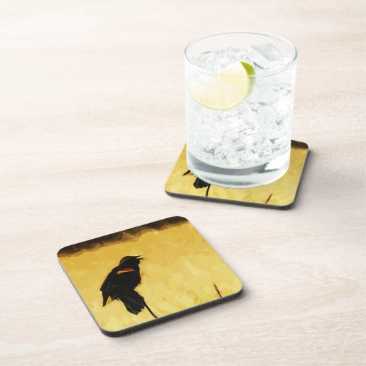 赤翼の黒鳥の歌う抽象芸術 コースター (右側)