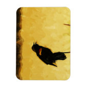 赤翼の黒鳥の歌う抽象芸術 マグネット (縦)