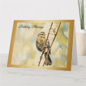 赤翼ブラックバード – 誕生日カード カード (正面)