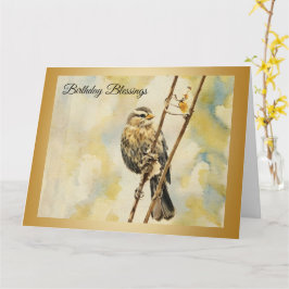 赤翼ブラックバード – 誕生日カード カード