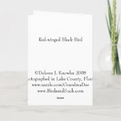 赤翼黒鳥誕生日カード カード (裏面)