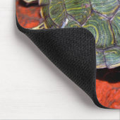 赤耳付つきのカメ マウスパッド (コーナー)