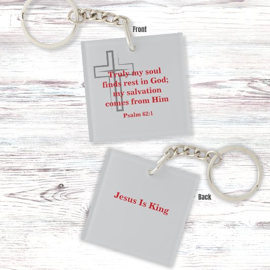 赤聖なる書物、 経典とミニマル灰色クロス キーホルダー