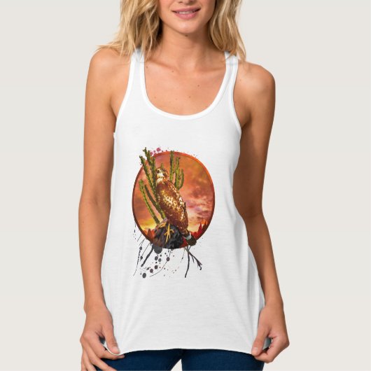赤肩鷹 LAST DESERT LIGHTS Tシャツ (正面)
