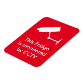 赤背景カメラ監視CCTV冷蔵庫 マグネット (左側)