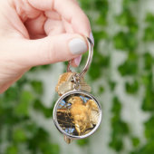 赤背負われたタカのキーホルダー キーホルダー (手)