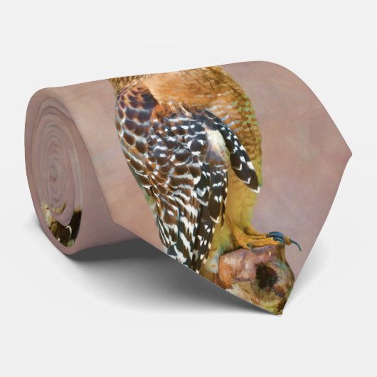 赤背負われたタカ ネクタイ (ロール)