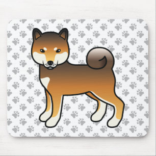 赤胡麻柴犬のキャラクタードッグデザイン マウスパッド