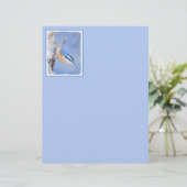 赤胸ヌサッチ絵画のオリジナルバードアート (スタンド正面)