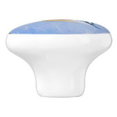 赤胸ヌサッチ絵画のオリジナルバードアート セラミックノブ (側面)