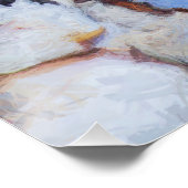 赤胸ヌサッチ絵画のオリジナルバードアート ポスター (コーナー)