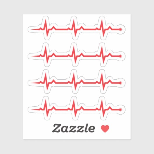 赤脈波ステッカー シール (シート)