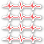 赤脈波ステッカー シール (正面)