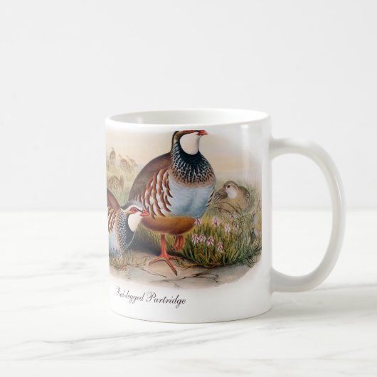 赤脚のヤマウズラのコーヒー・マグ コーヒーマグカップ (右)