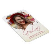 赤脚本お洒落タイポグラフィ卒業学校 マグネット (右側)