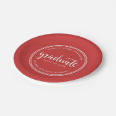 赤脚本・白ストライプ人卒業生 ペーパープレート (アングル)