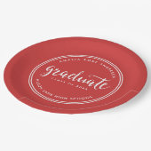 赤脚本・白ストライプ人卒業生 ペーパープレート (アングル)