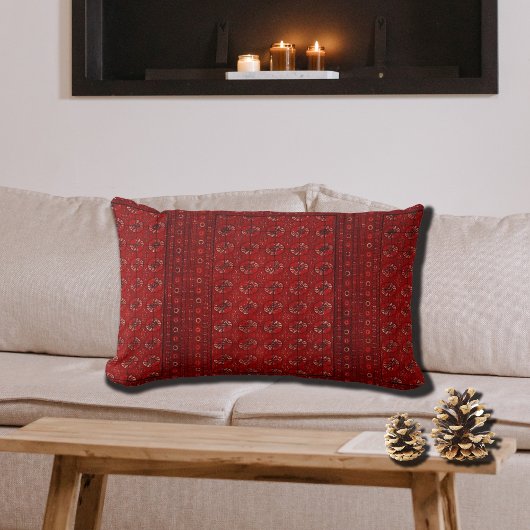 赤腰枕のオリエンタル敷物 ランバークッション