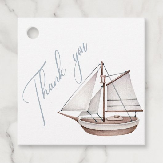 赤航海のちゃんシャワーありがとう好意ギフトラベル フェイバータグ (正面)