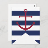 赤航海のちゃんシャワーいかりバンティング旗 ポストカード (正面/裏面)