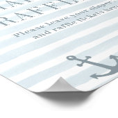 赤航海のちゃんシャワーおむつラッフルテーブルサイン ポスター (角)