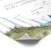 赤航海のちゃんシャワーギフトテーブル標識 ポスター (角)