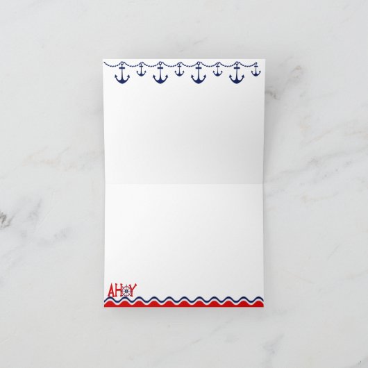 赤航海のちゃんシャワーサンキューカード サンキューカード (内部)