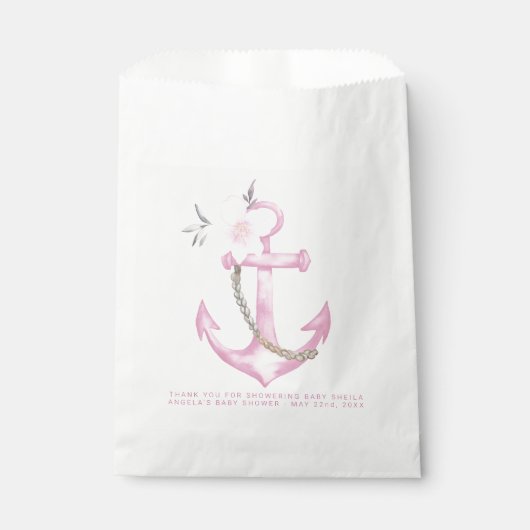 赤航海のちゃんシャワーバッグ | ピンクフローラ安兆 フェイバーバッグ (正面)