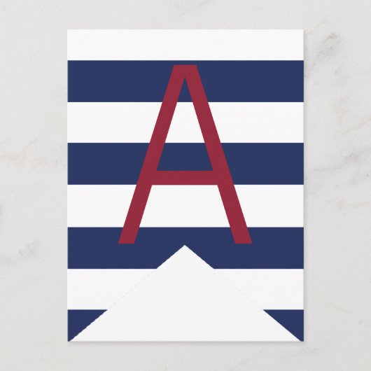 赤航海のちゃんシャワーパーソナライズされたバンティング旗 ポストカード (正面)