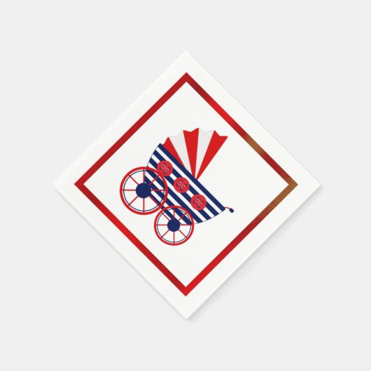 赤航海のちゃんシャワーペーパーナプキン スタンダードカクテルナプキン (角)