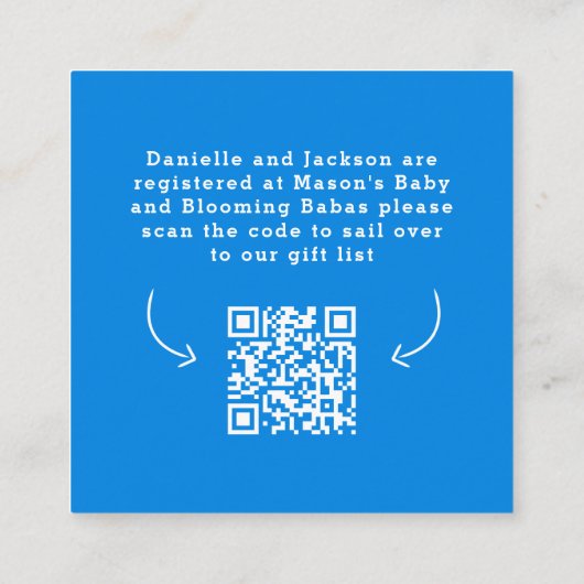 赤航海のちゃんシャワーボート赤い青のレジストリカード エンクロージャーカード (裏面)