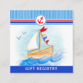 赤航海のちゃんシャワーボート赤い青のレジストリカード エンクロージャーカード (正面)