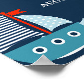 赤航海のちゃんシャワーポスター、ウェルカムサイン、パーティー ポスター (角)