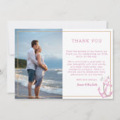 赤航海のちゃんシャワー写真サンキューカード | ピンクW サンキューカード (正面)