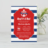 赤航海のちゃんシャワー招待状男の子よ 招待状 (スタンド正面)