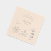 赤航海のちゃんシャワー 箔ナプキン (左)