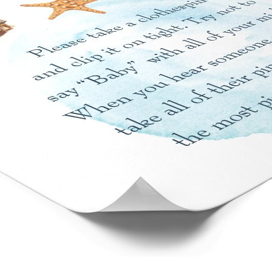 赤航海のちゃんシャワー「言わないベビー」ゲームポスター ポスター (角)