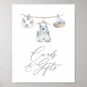 赤航海のちゃん衣赤ちゃんシャワーカードとギフト ポスター (正面)