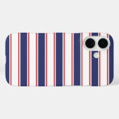 赤航海のとネイビーブルーのストライプ Case-Mate iPhoneケース (裏面 (横))